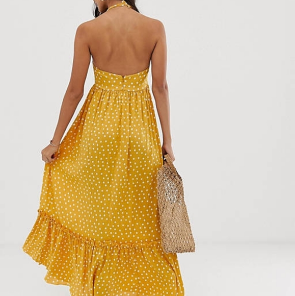 ASOS Halter Maxi Dress With Lace Up New With Tags - Picture 4 of 4